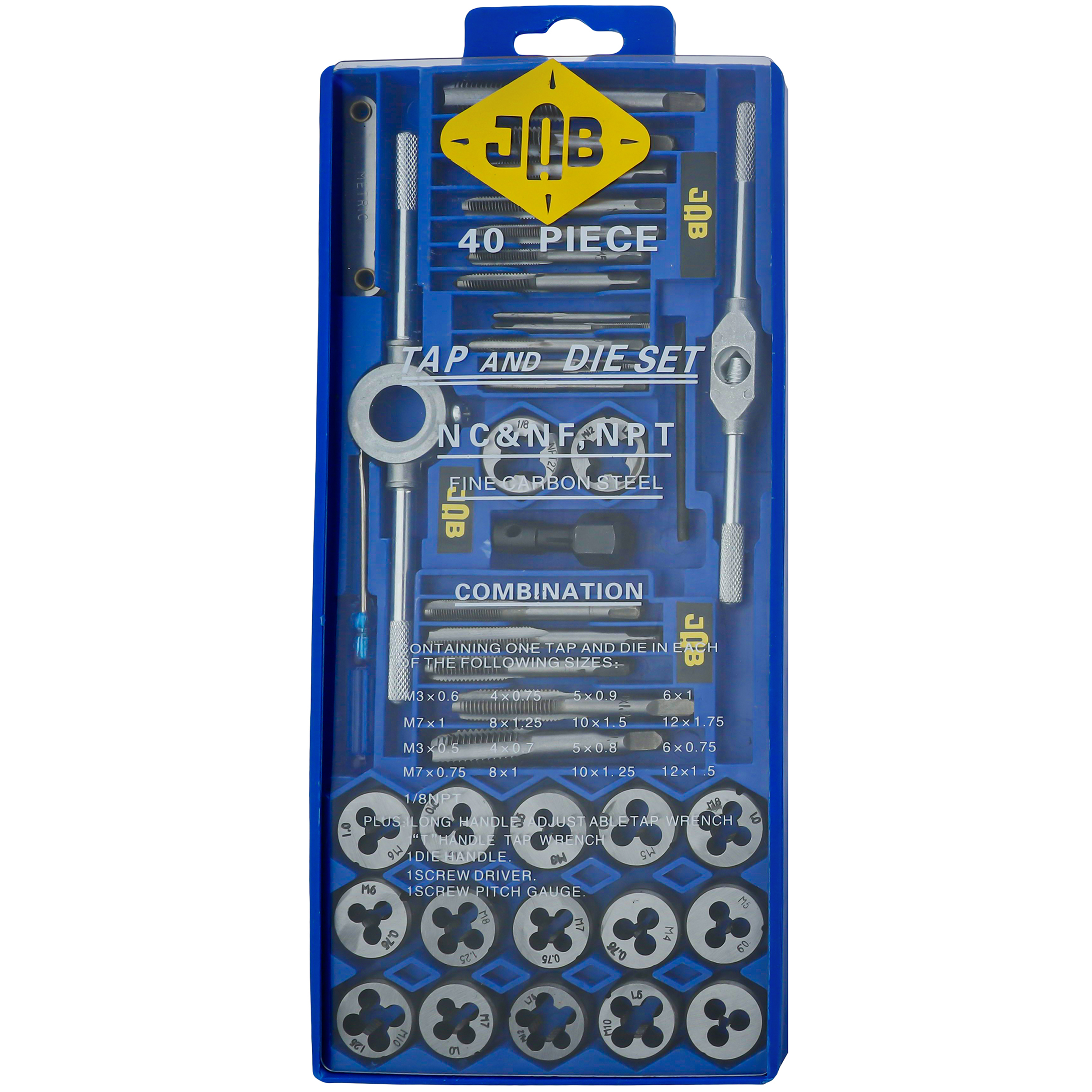 مته حدیده و قلاویز جاب مدل JE-40 مجموعه 40 عددی