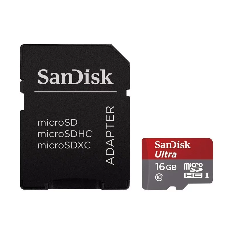 کارت حافظه MicroSDHC سن دیسک مدل Ultra کلاس 10 با سرعت 80MB و ظرفیت 16 گیگابایت