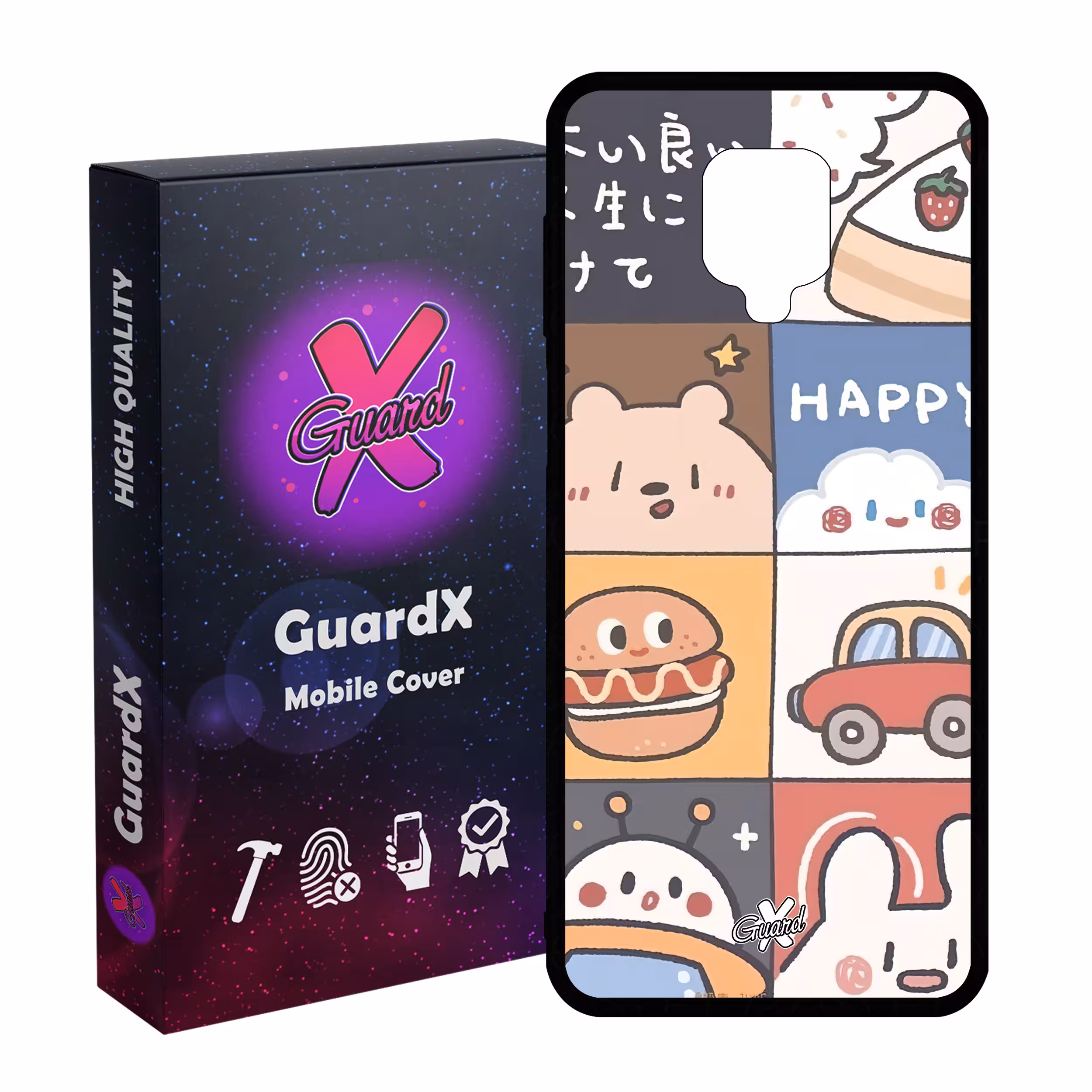 کاور گارد ایکس طرح دخترانه مدل Glass10513 مناسب برای گوشی موبایل شیائومی Redmi Note9 Pro/Note 9 Pro Max/Redmi Note 9S/MI Poco M2 Pro