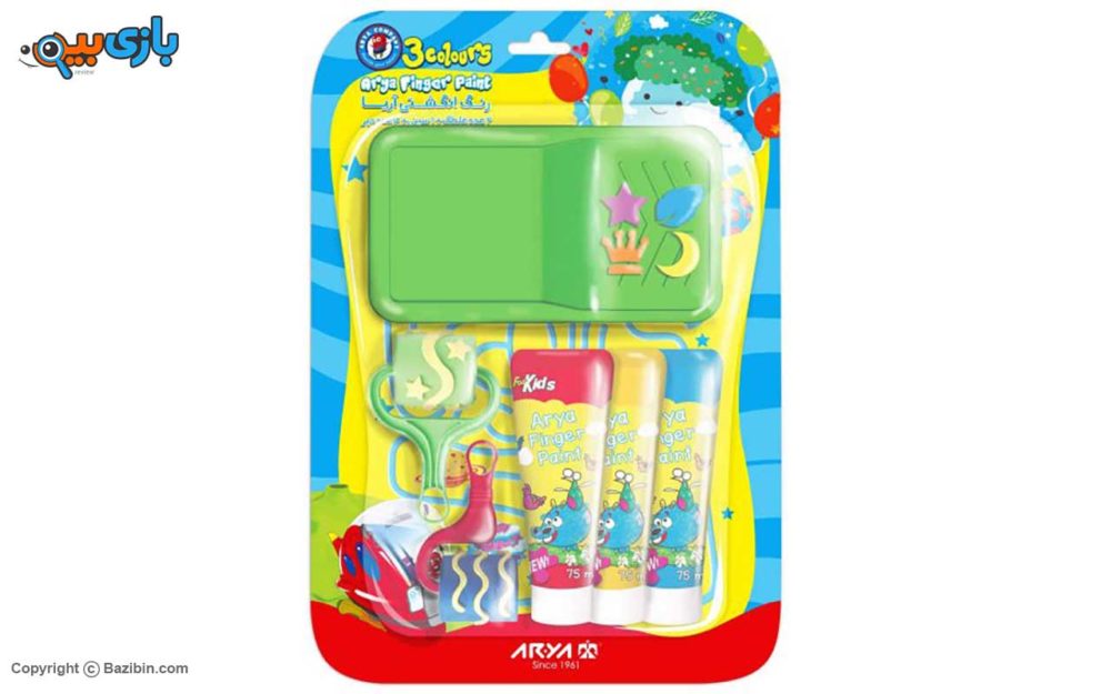 3 colors tube Finger paint with tools by Aria