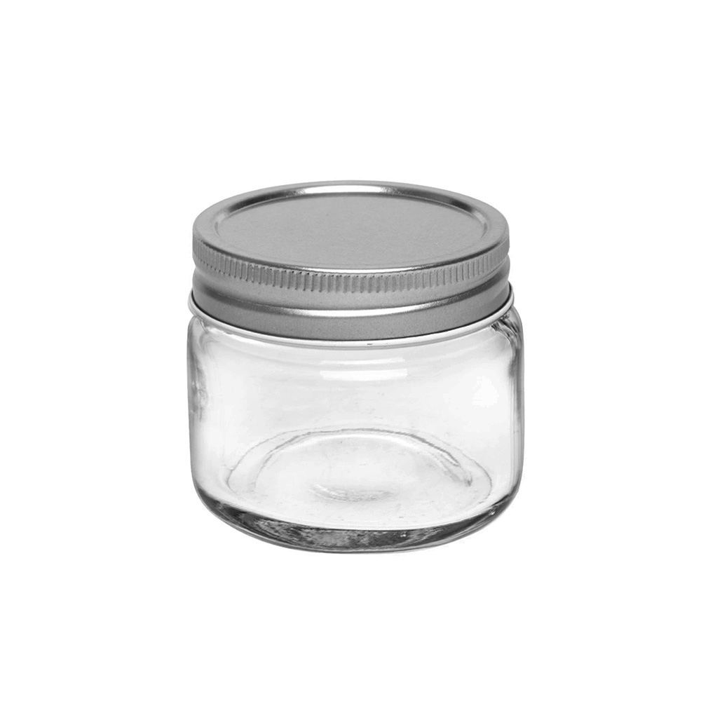 بانکه شیشه ای استوانه ای درب کانتینری جار شیشه ای سایز 1