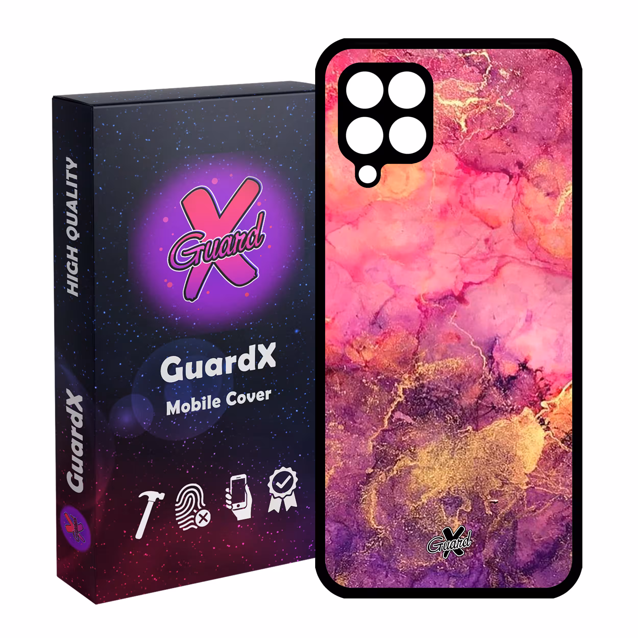 کاور گارد ایکس طرح ماربل مدل Glass10283 مناسب برای گوشی موبایل سامسونگ Galaxy A12