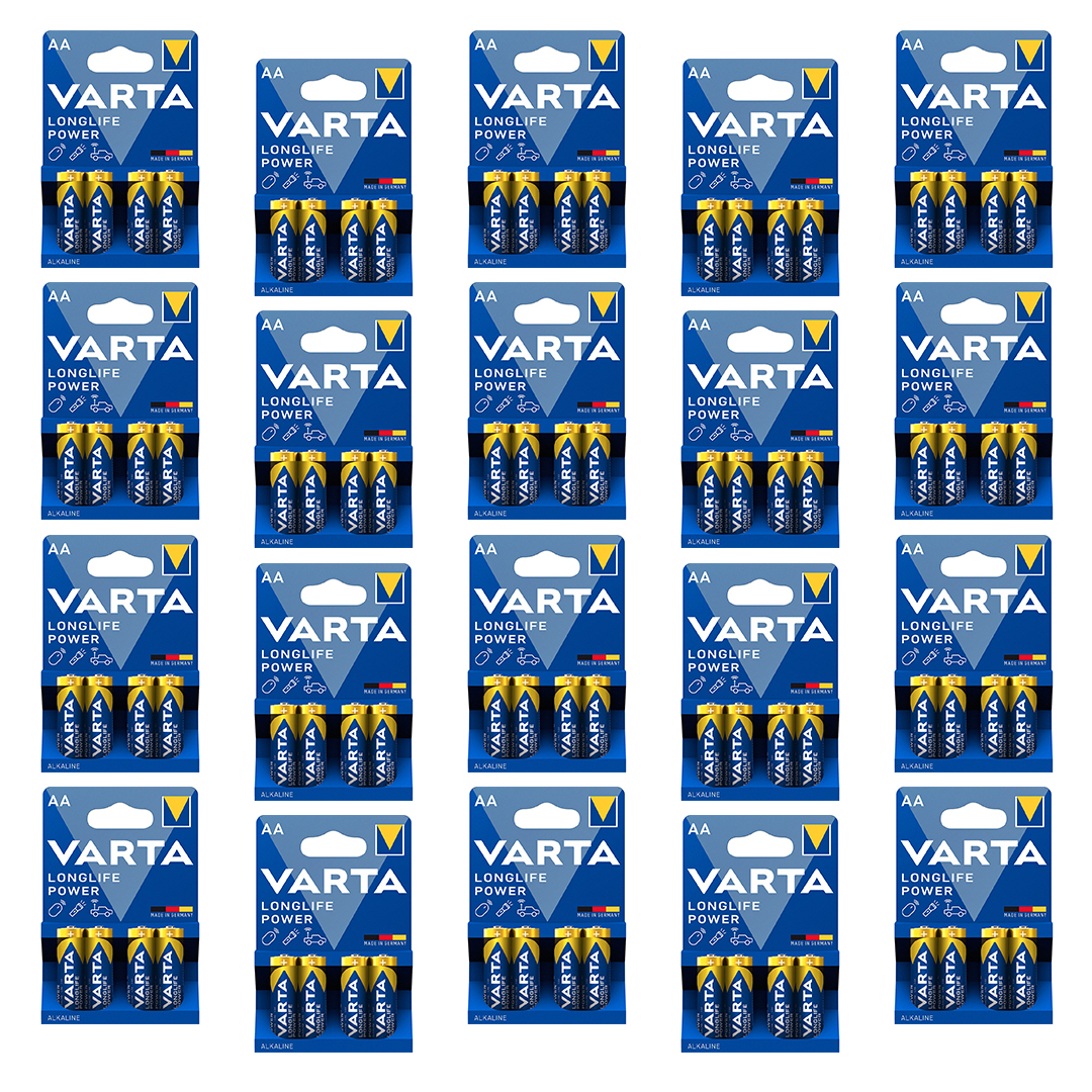 باتری قلمی وارتا مدل long life power مجموعه 80 عددی