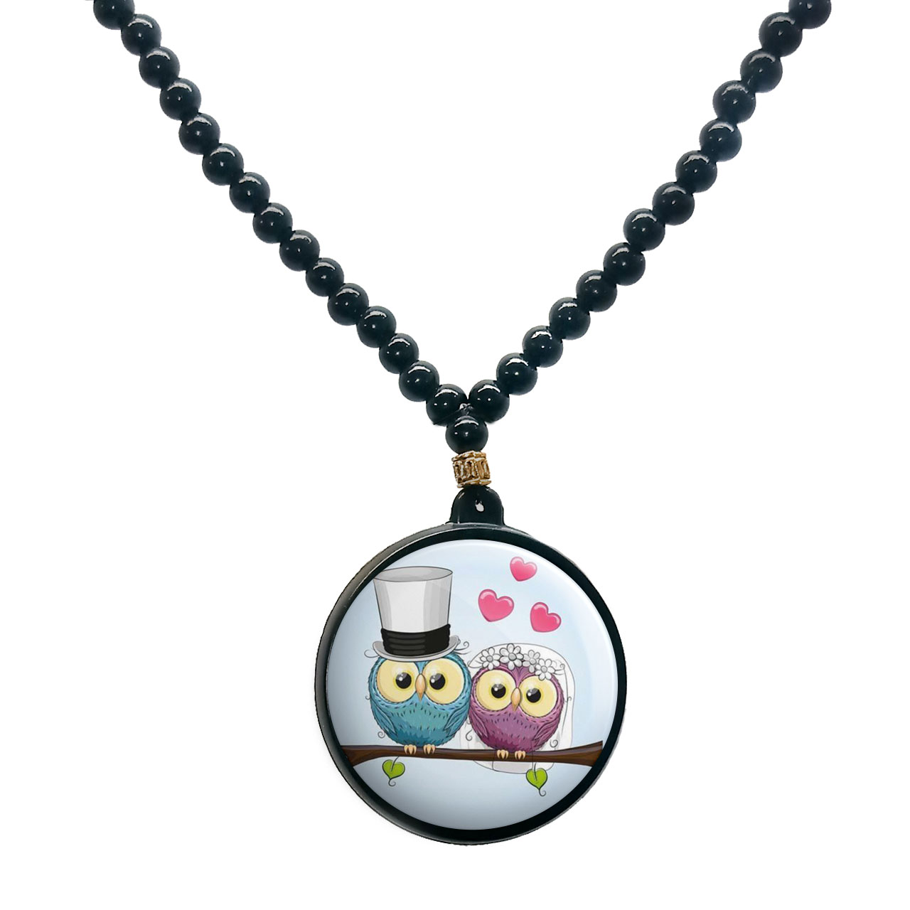 گردنبند پرمانه طرح عاشقانه کد pmd.5570 مدل دو طرفه