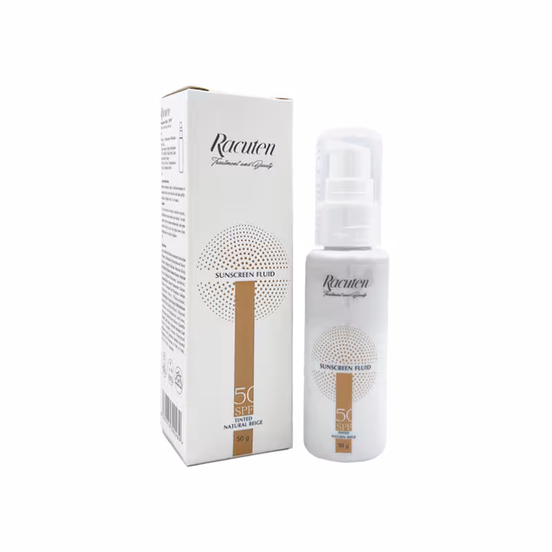 خرید + قیمت | ضدآفتاب فلوئیدی SPF 50 رنگی راکوتن حجم 50 گرم