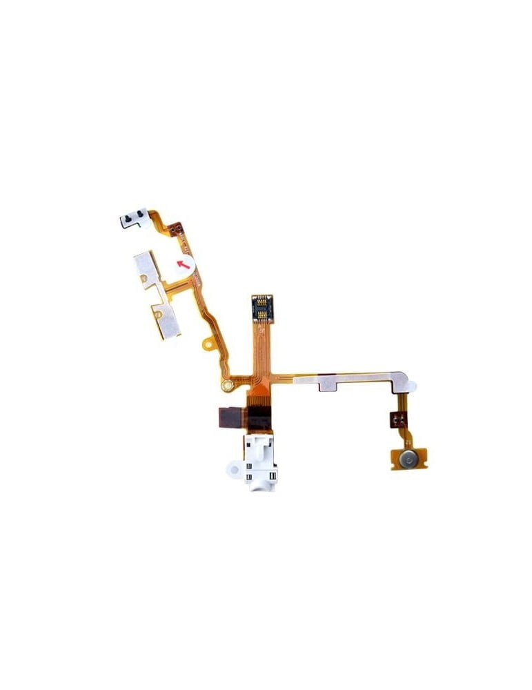 فلت هنسفری‌,پاور,ولوم اپل‌آیفون (سفید) Flat Handsfree Power Volume Vibration Apple iPhone1,2