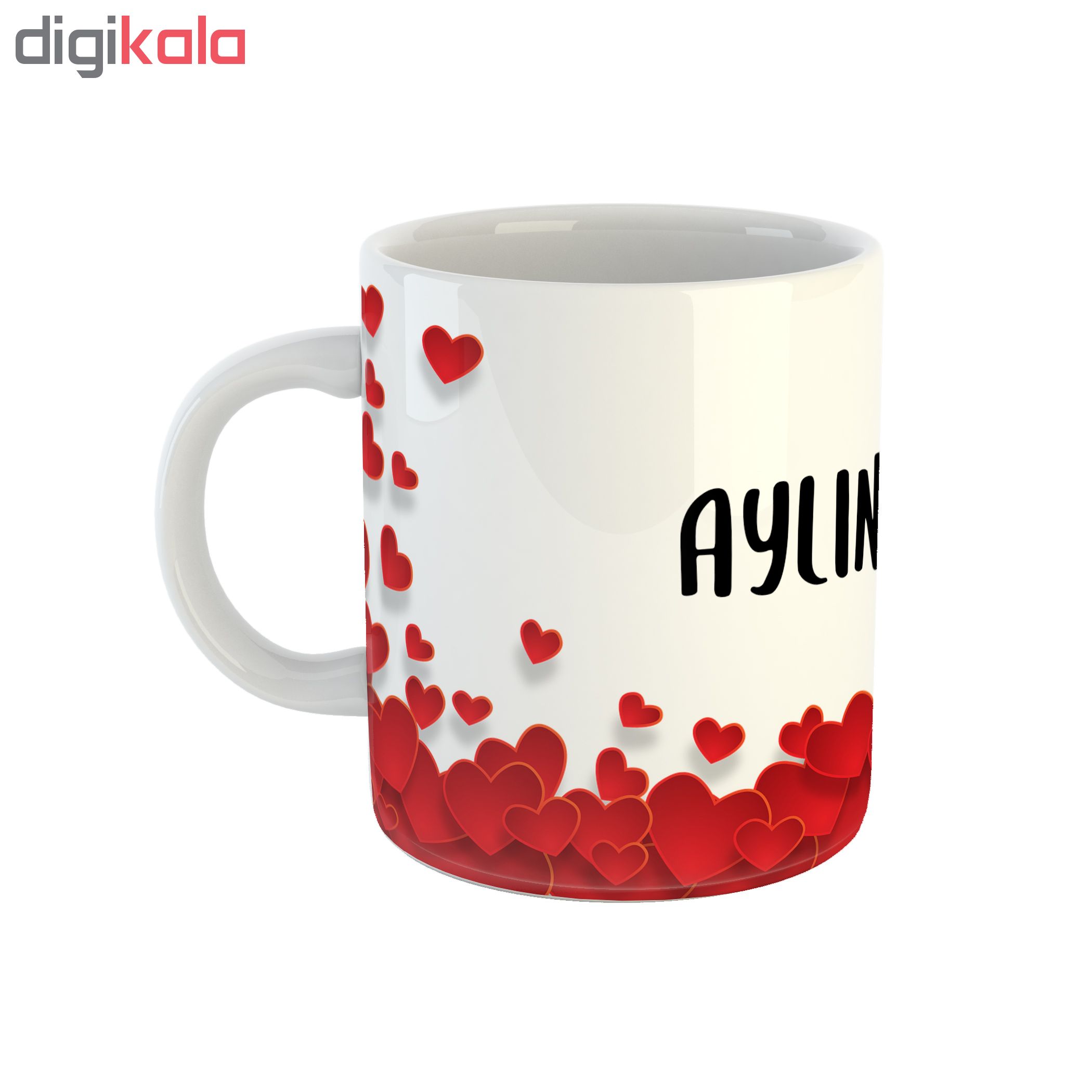 ماگ طرح قلب مدل آیلین