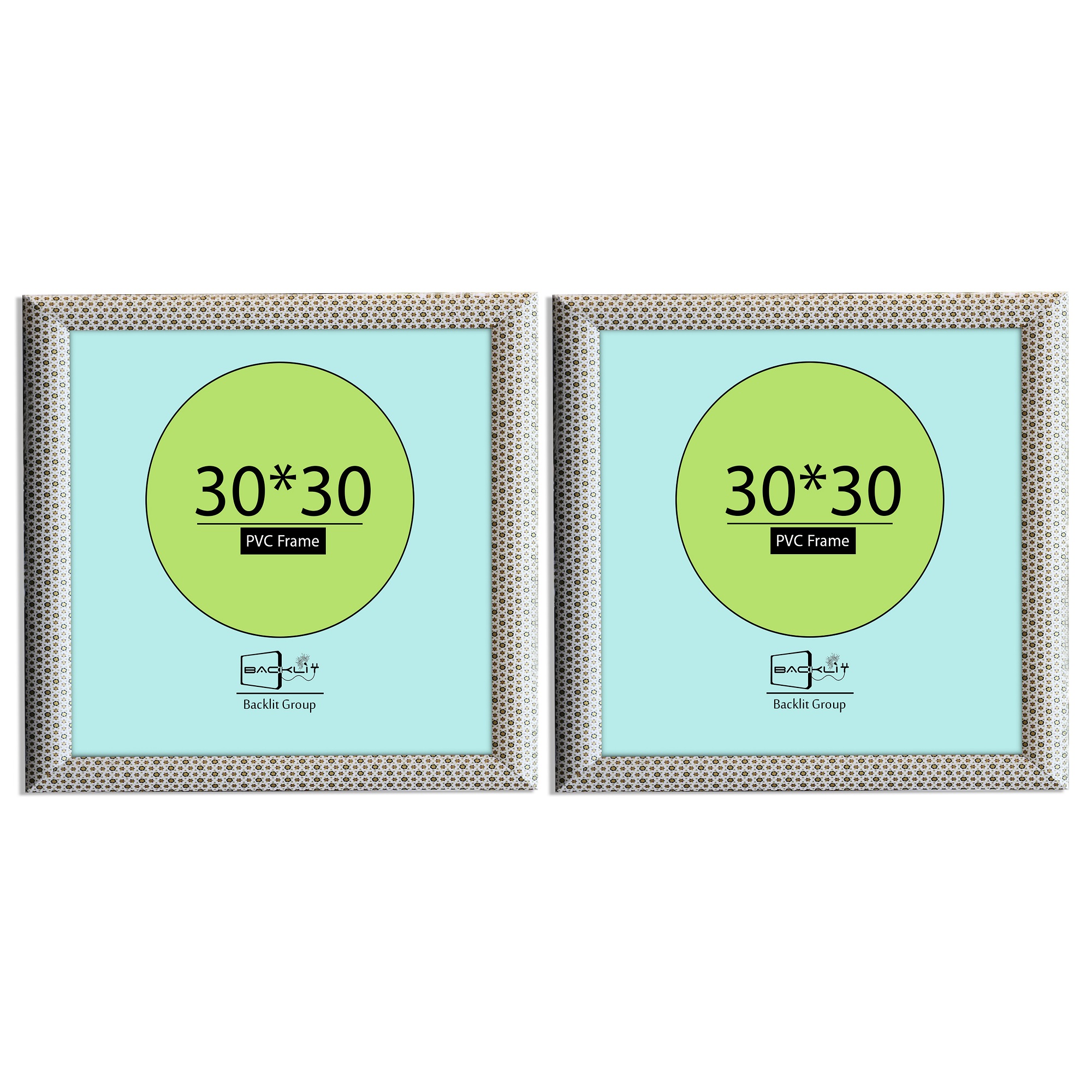 قاب عکس بکلیت مدل خاتم 30x30 مجموعه دو عددی