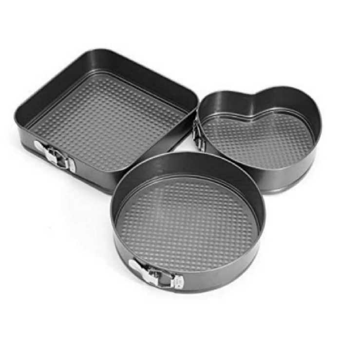 قالب کیک مدل قلبی کمربندی کد 707070 مجموعه 3 عددی