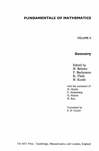 خرید و دانلود نسخه کامل کتاب Fundamentals of Mathematics, Volume II: Geometry