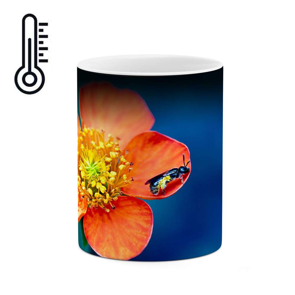 ماگ حرارتی طرح گل مدل mgh12129