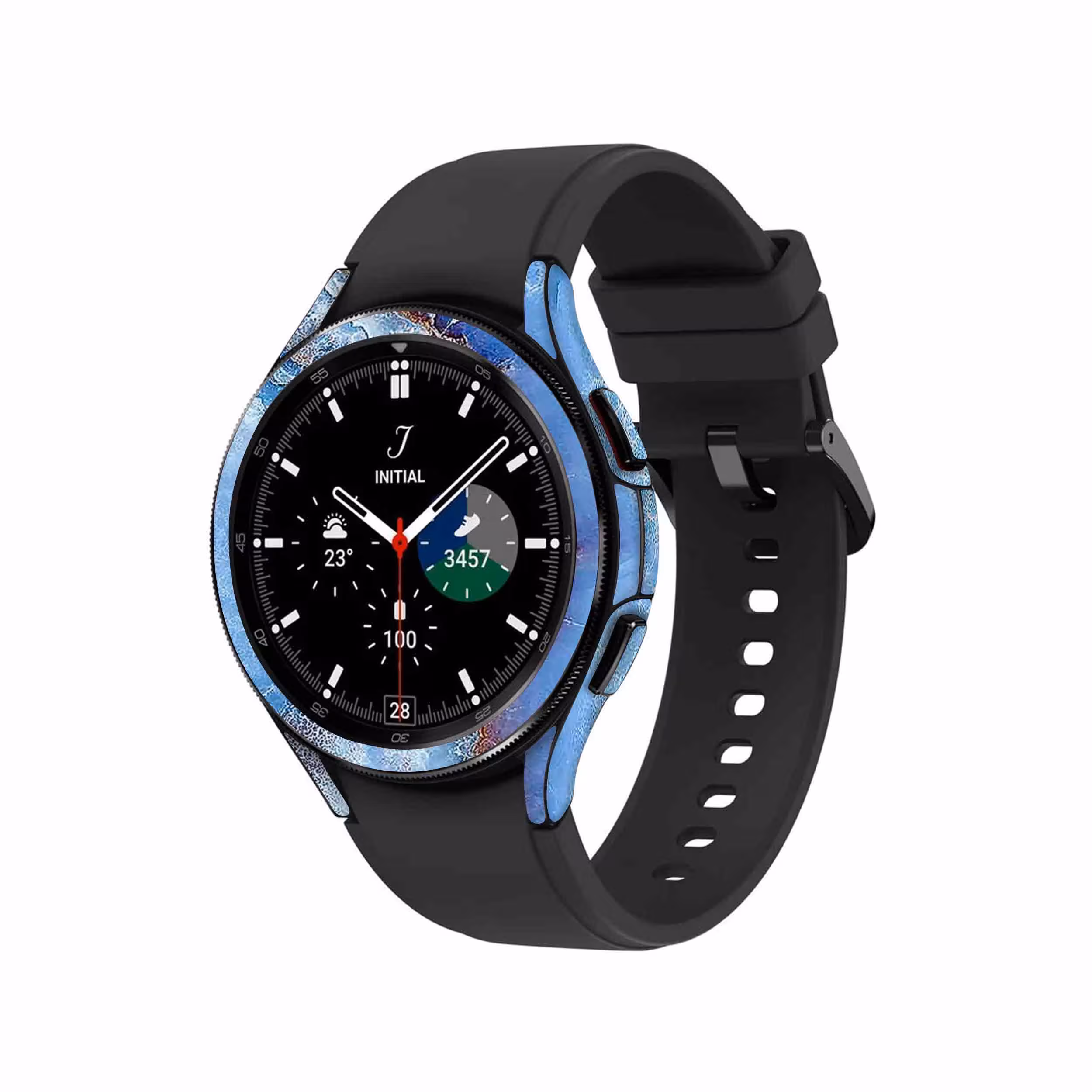 برچسب ماهوت طرح Blue Ocean Marble مناسب برای ساعت هوشمند سامسونگ Watch4 Classic 46mm