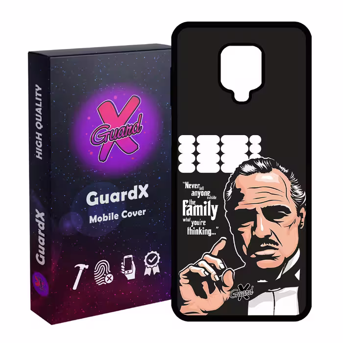 کاور گارد ایکس طرح God Father مدل Glass10197 مناسب برای گوشی موبایل شیائومی Redmi Note 9S / Note 9 Pro / Note 9 Pro Max