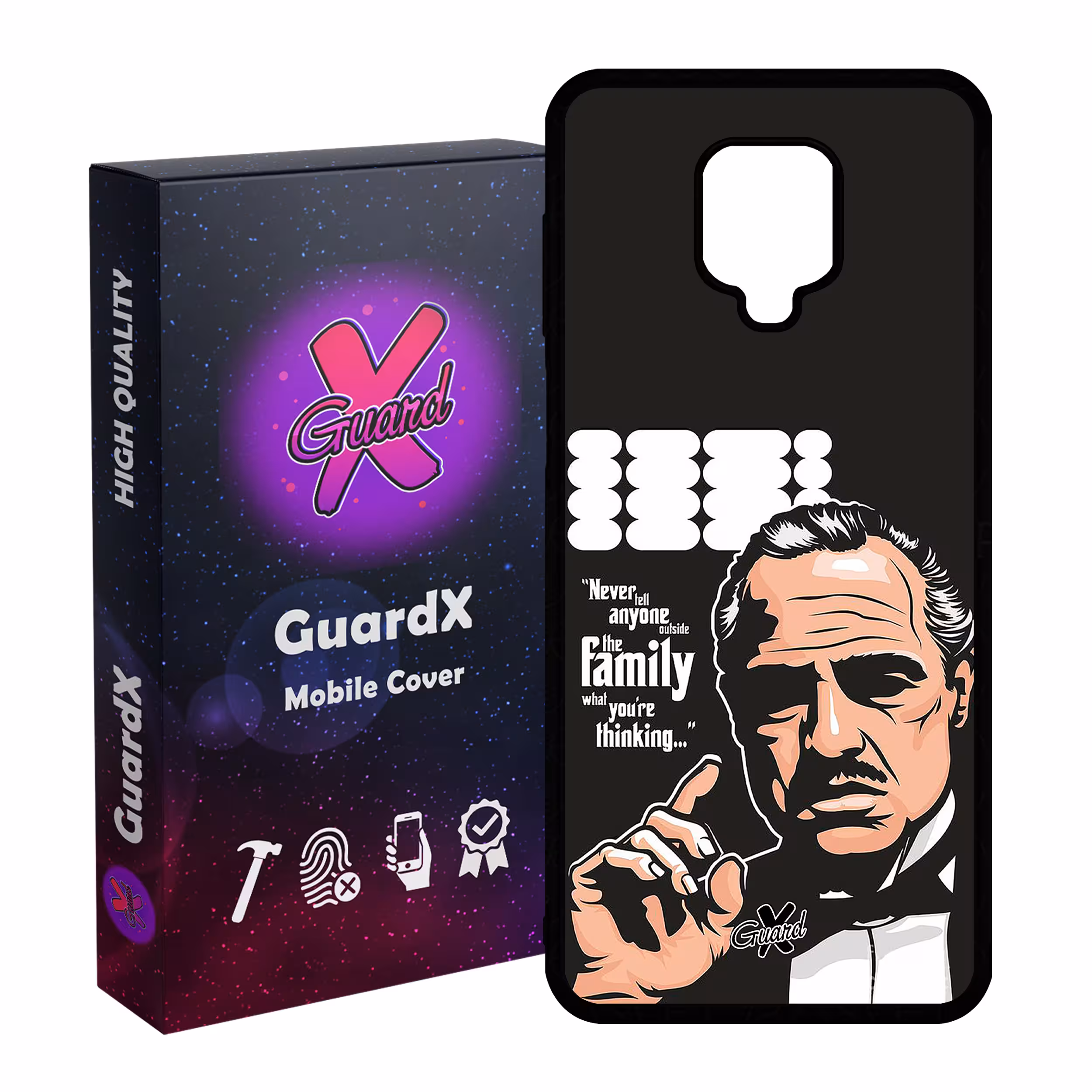 کاور گارد ایکس طرح God Father مدل Glass10197 مناسب برای گوشی موبایل شیائومی Redmi Note 9S / Note 9 Pro / Note 9 Pro Max