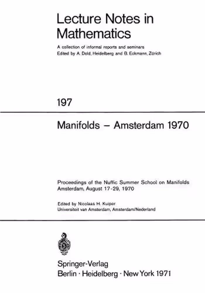 خرید و دانلود نسخه کامل کتاب Manifolds - Amsterdam 1970