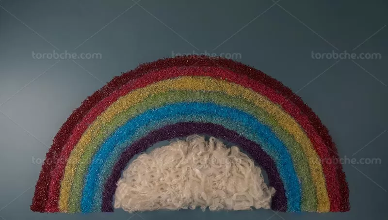 بک دراپ نوزاد رنگین کمان | گرافیک با طعم تربچه