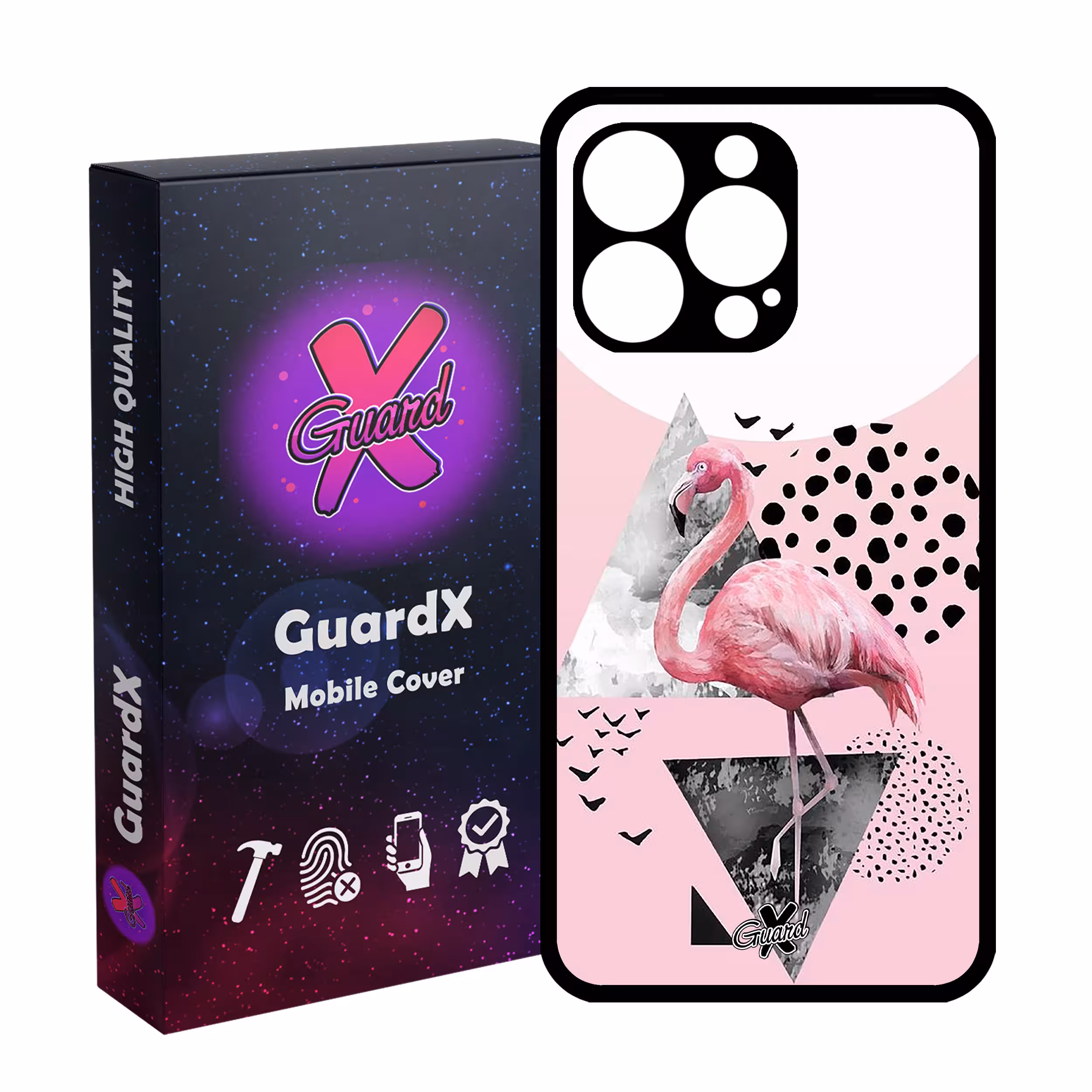 کاور گارد ایکس طرح Flamingo مدل Glass10066 مناسب برای گوشی موبایل اپل iPhone 13 Pro