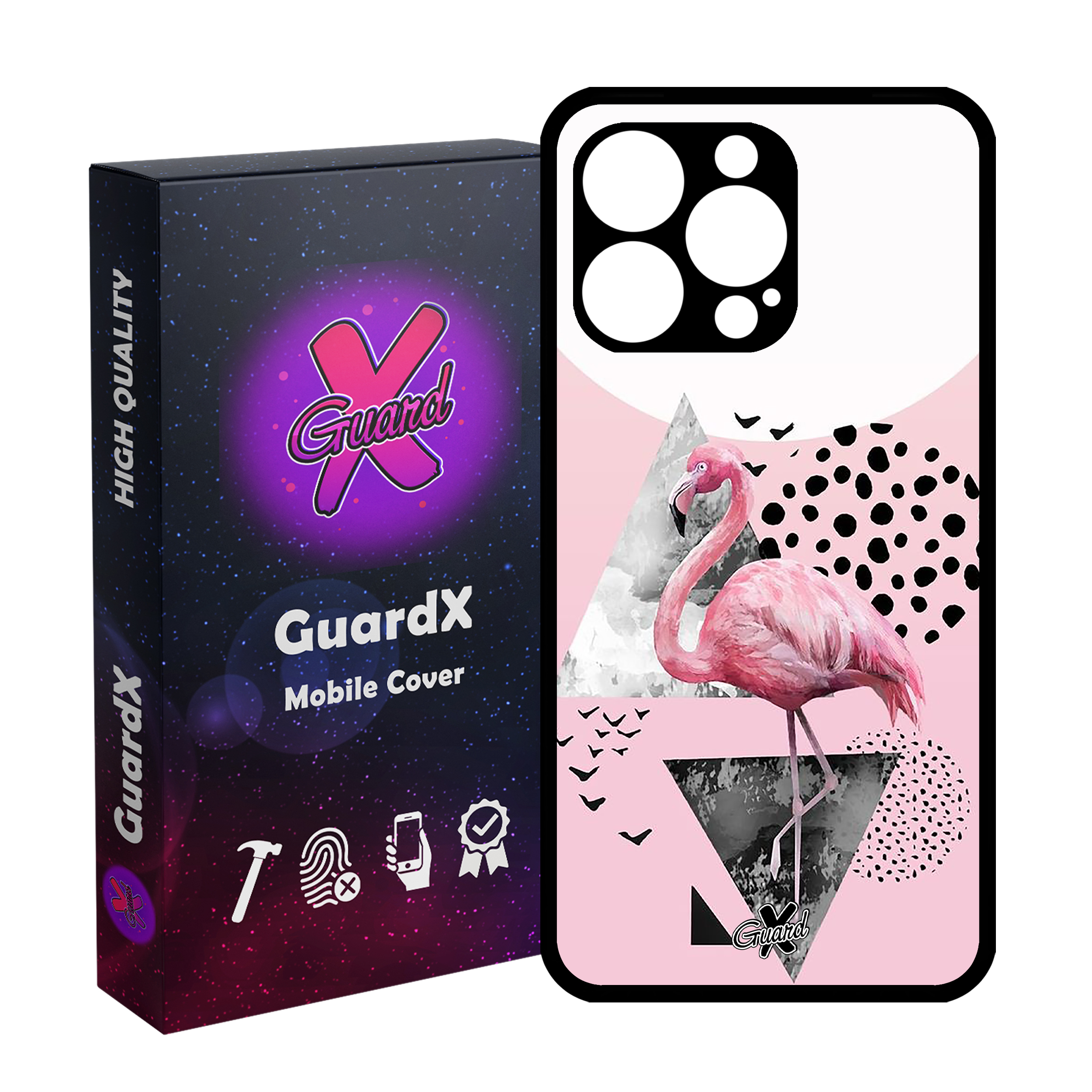 کاور گارد ایکس طرح Flamingo مدل Glass10066 مناسب برای گوشی موبایل اپل iPhone 13 Pro