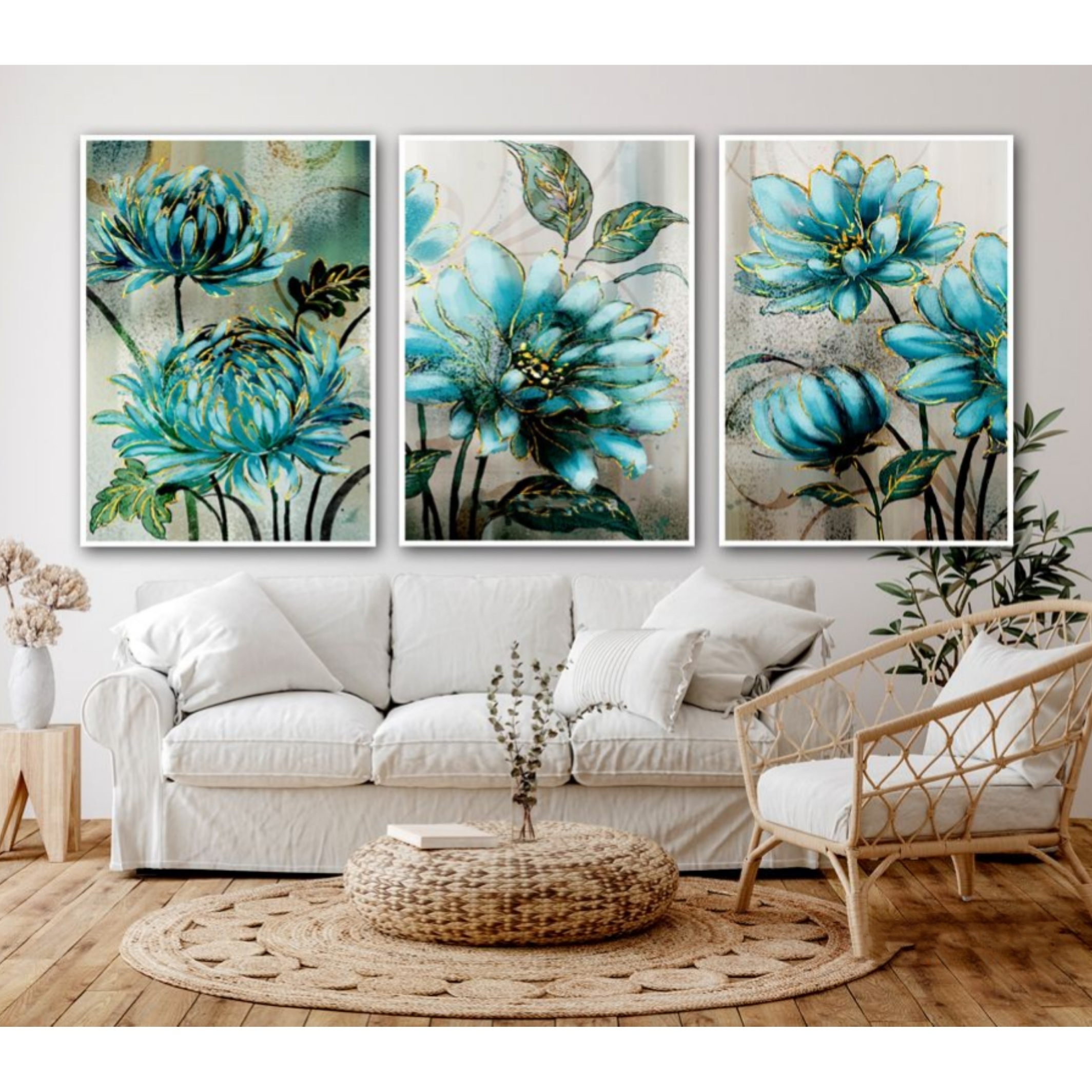  تابلو مدل دکوراتیو کد 3009 مجموعه 3 عددی