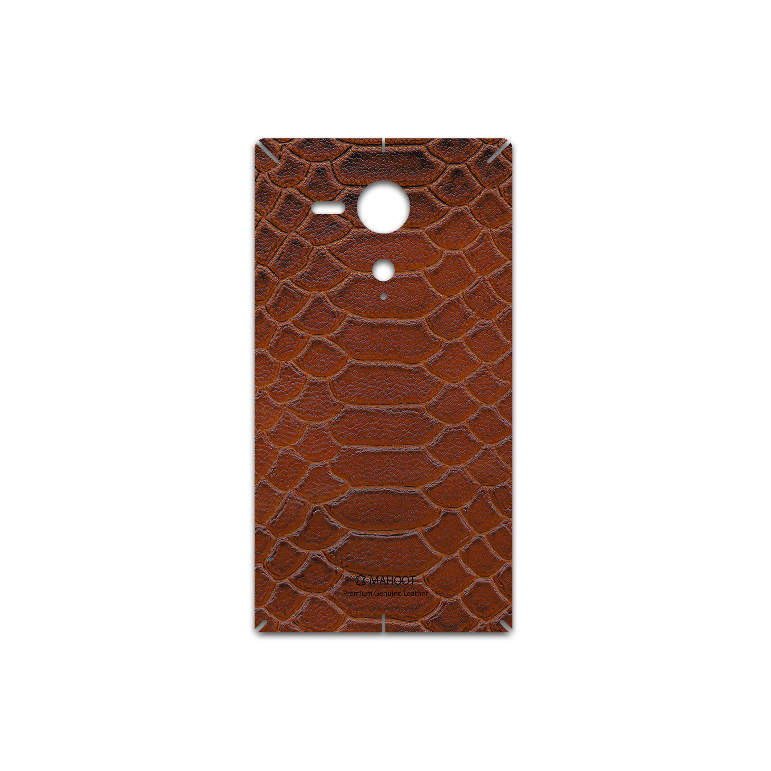 برچسب پوششی ماهوت مدل Brown-Snake-Leather مناسب برای گوشی موبایل سونی Xperia SP