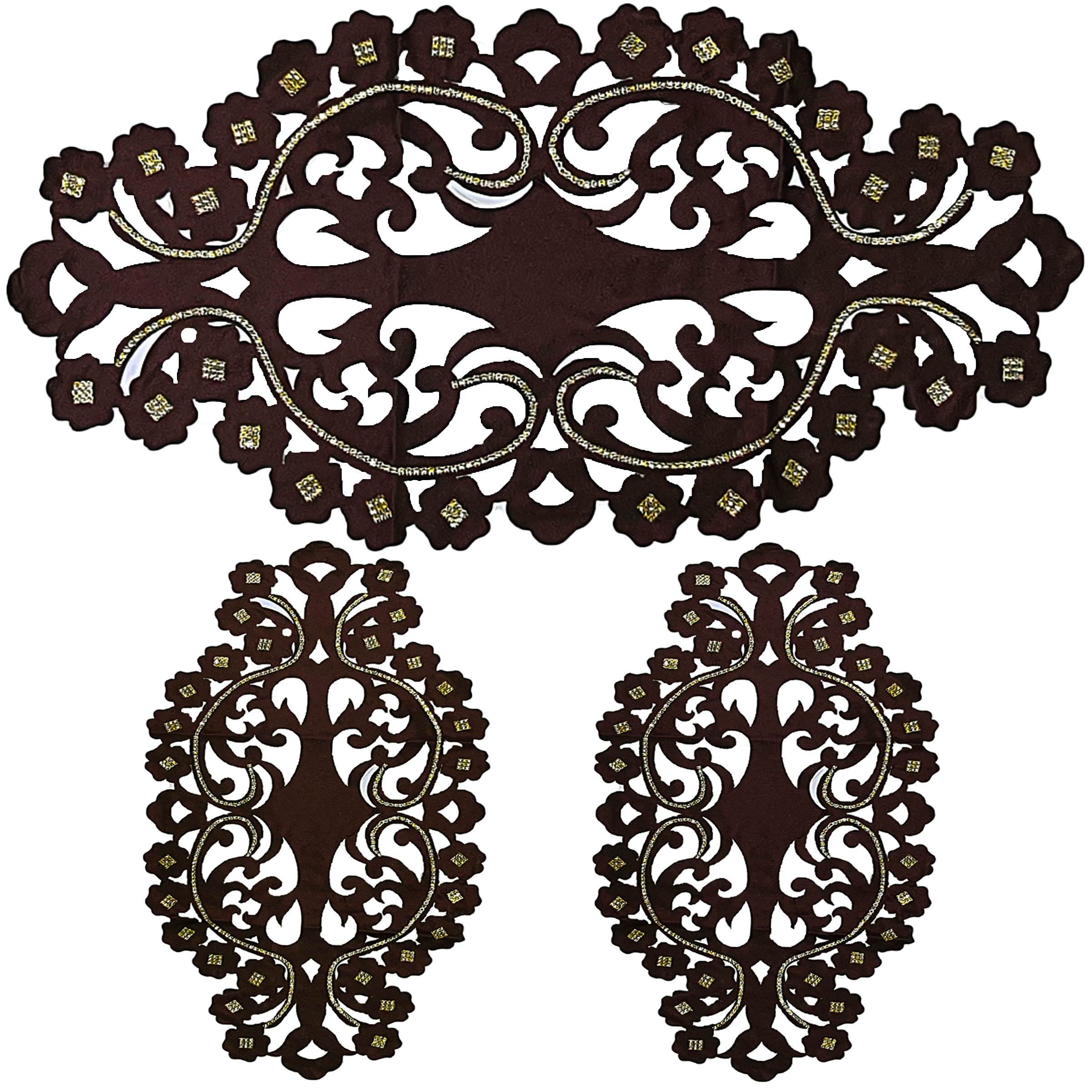  ست سه تکه رومیزی مدل بته جقه کد RZ4