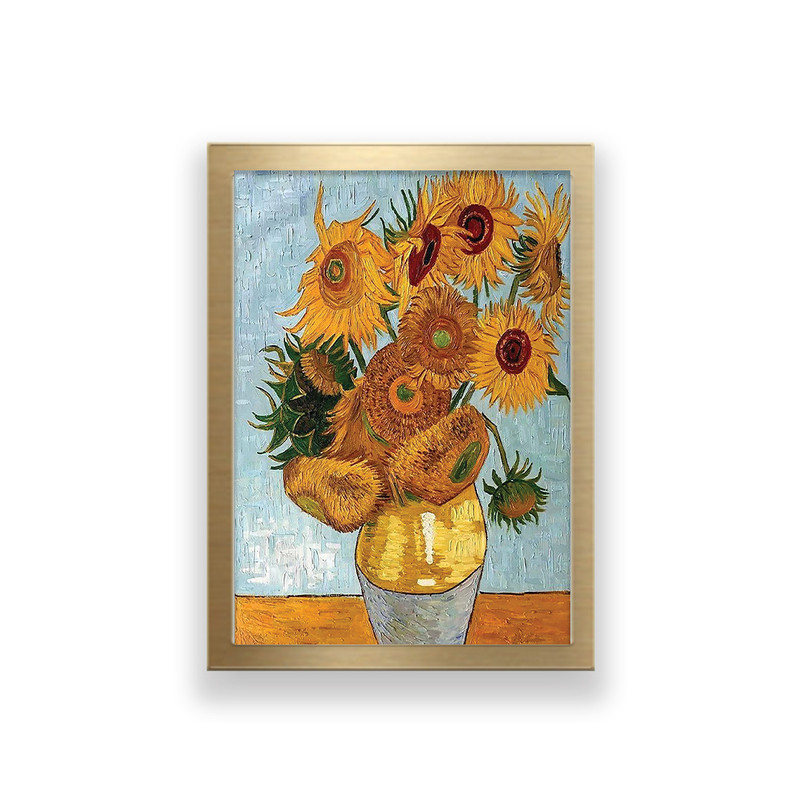 تابلو طرح نقاشی گل های آفتابگردان | دنیای قاب