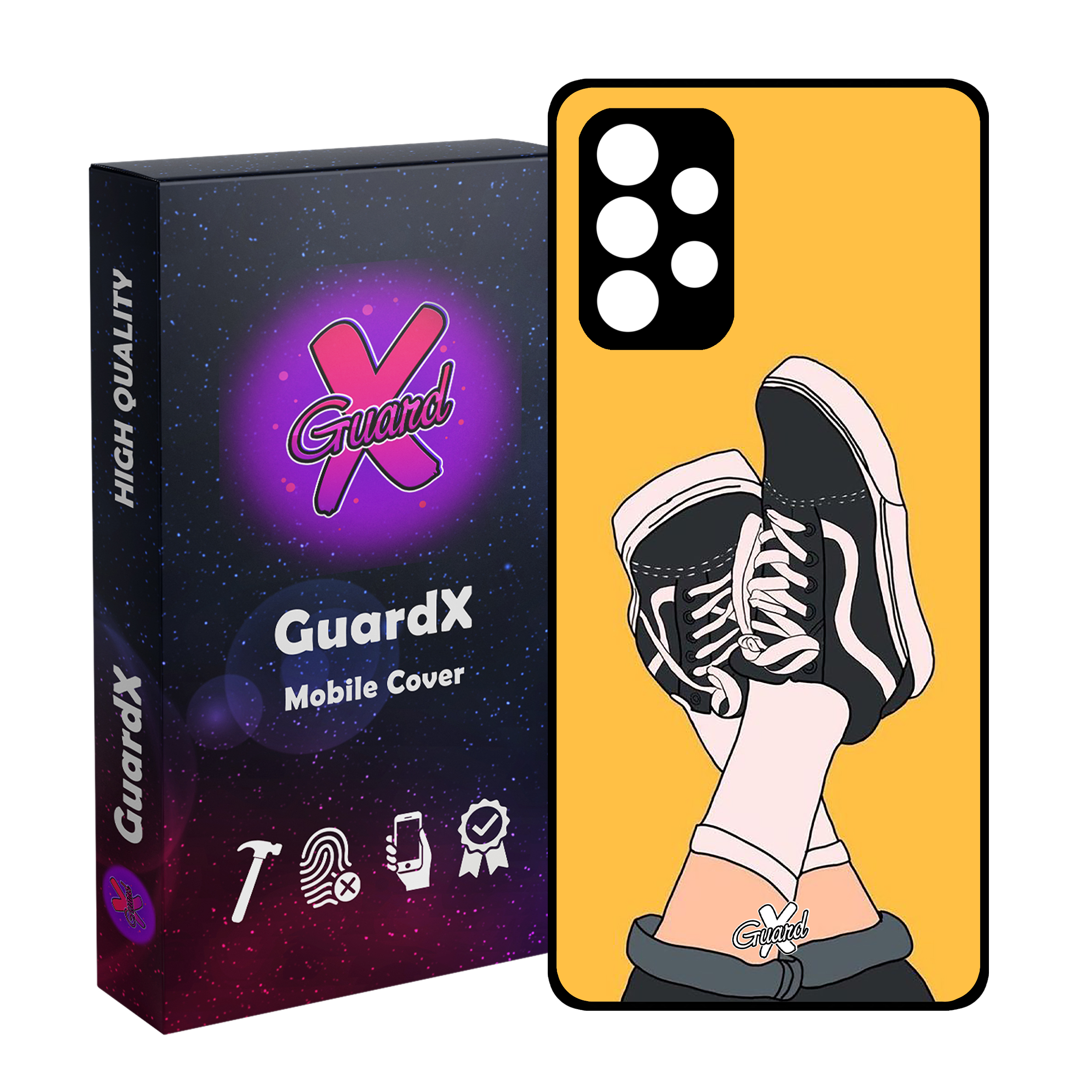 کاور گارد ایکس طرح Shoes مدل Glass10051 مناسب برای گوشی موبایل سامسونگ Galaxy A32 4G