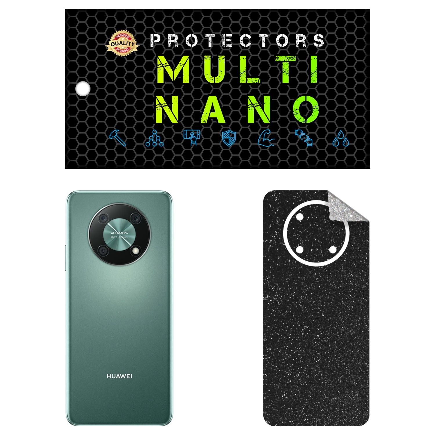 برچسب پوششی کهکشانی مولتی نانو مدل X-F1G برای پشت موبایل هوآوی Nova Y90