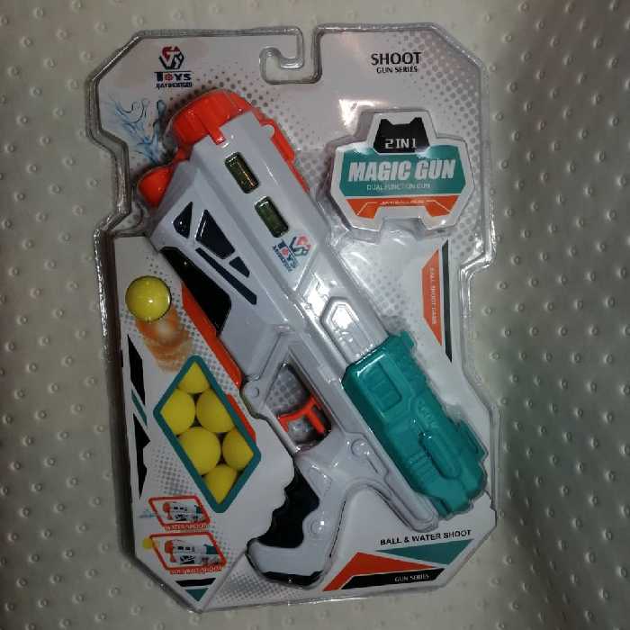 تفنگ بازی مدل دومنظوره اب پاش و تیر پرتابی کد 648-27