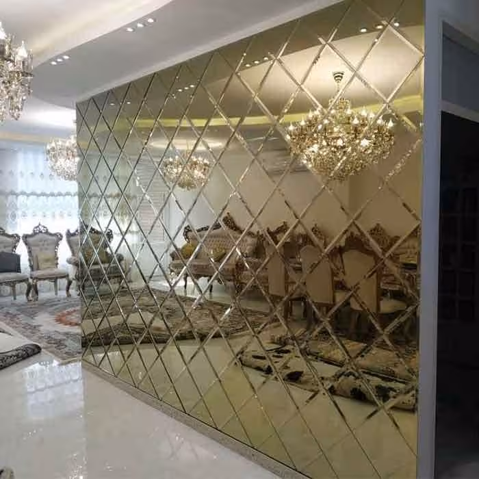 آینه دکوراتیو طرح لوزی عرض : 150cm  *  ارتفاع : 90cm