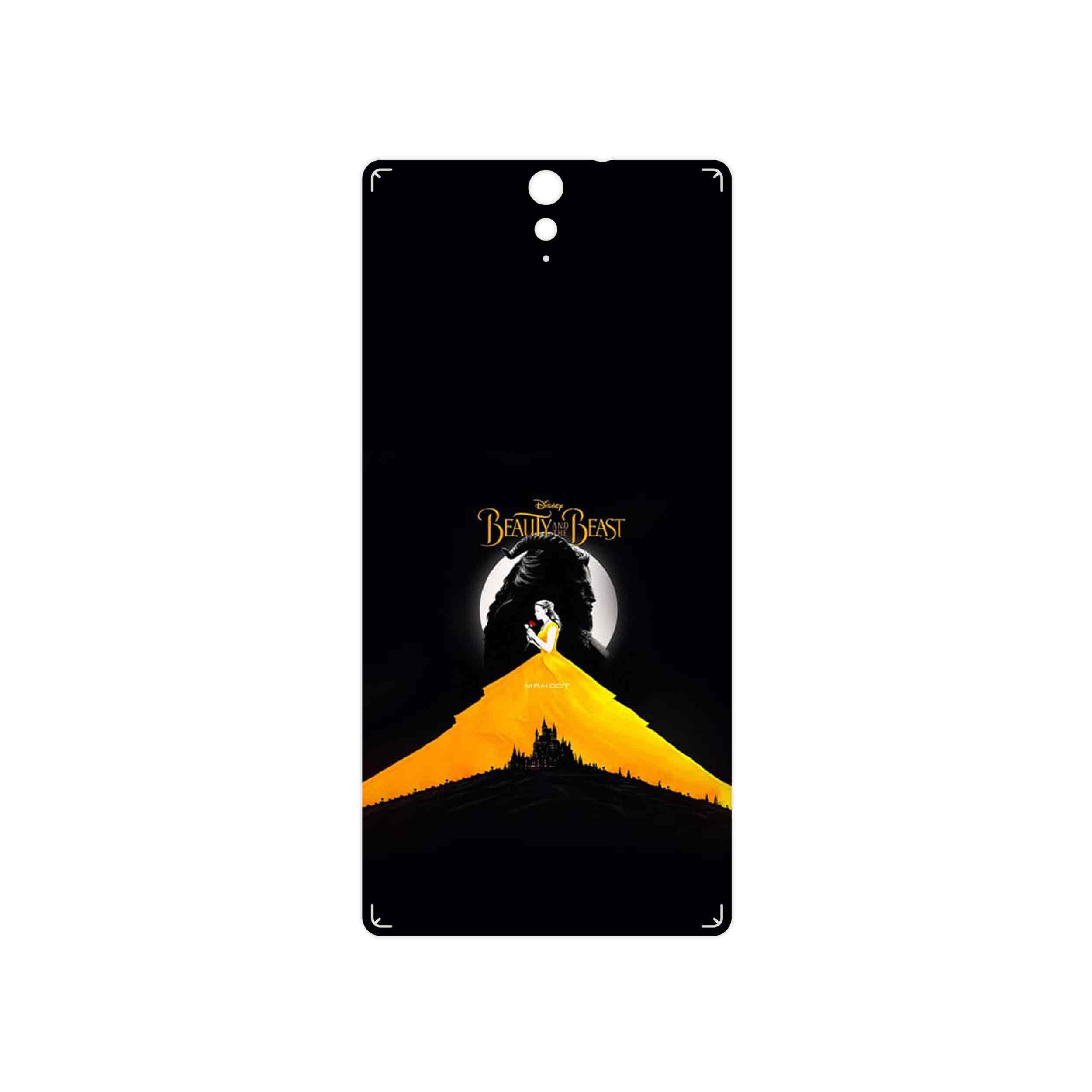 برچسب پوششی ماهوت مدل Beauty and the Beast مناسب برای گوشی موبایل سونی Xperia C5