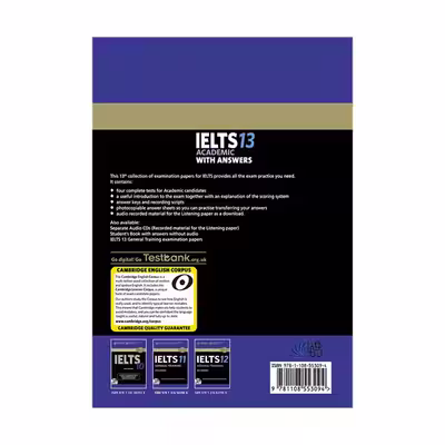 کتاب IELTS 13 ACADEMIC اثر جمعی از نویسندگان انتشارات رهنما