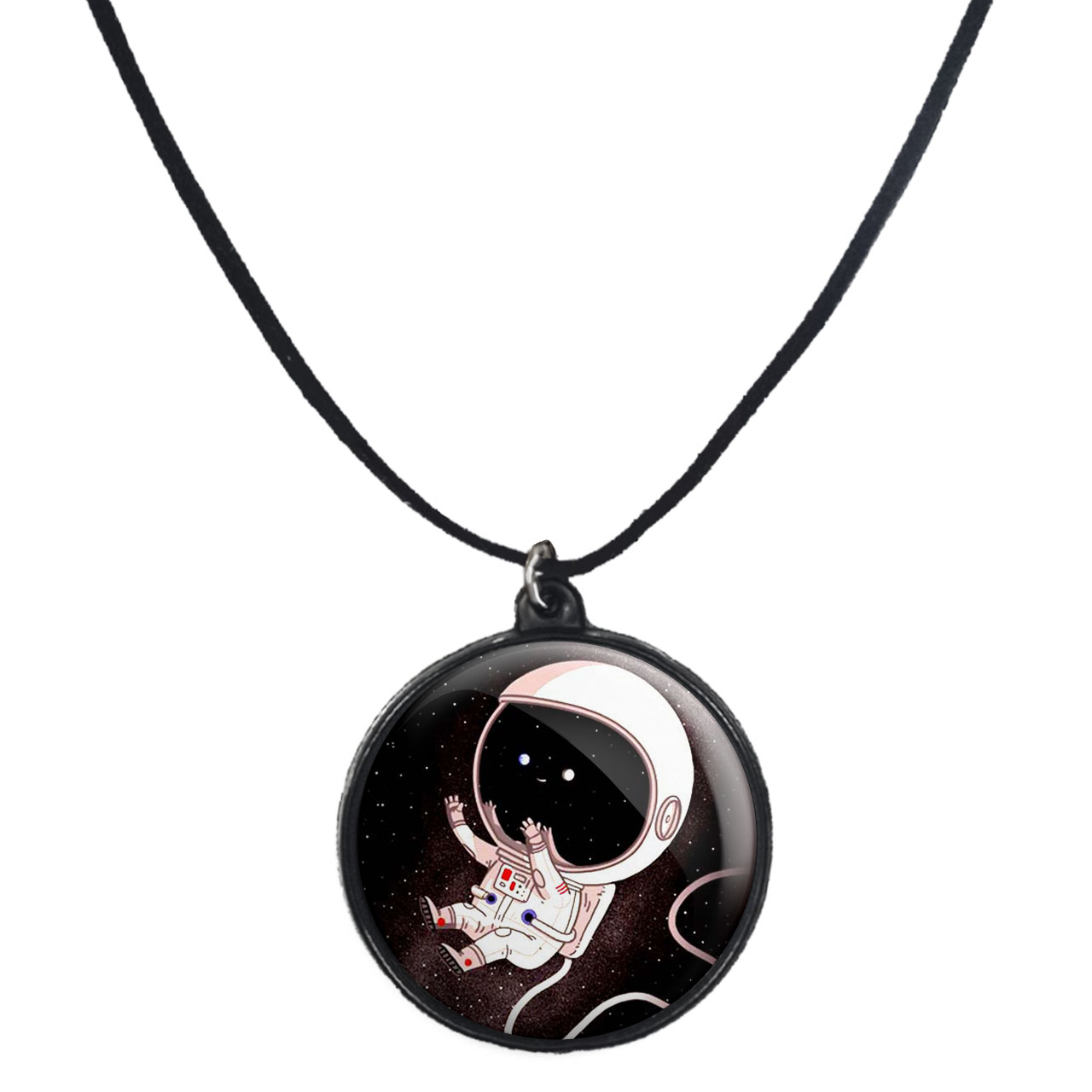 گردنبند پرمانه طرح فضانورد کد pmb.1737 مدل دو طرفه