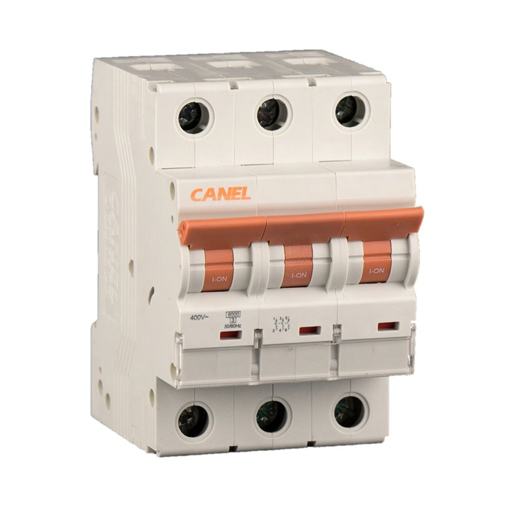 کلید مینیاتوری 16 آمپر سه پل AC کانل کد C16-6KA-3P