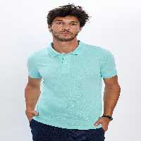 تی شرت یقه پولو سبز مردانه باریک برش 100 ٪ پنبه نرم و تمیز PIKE MINT POLO T Tudors