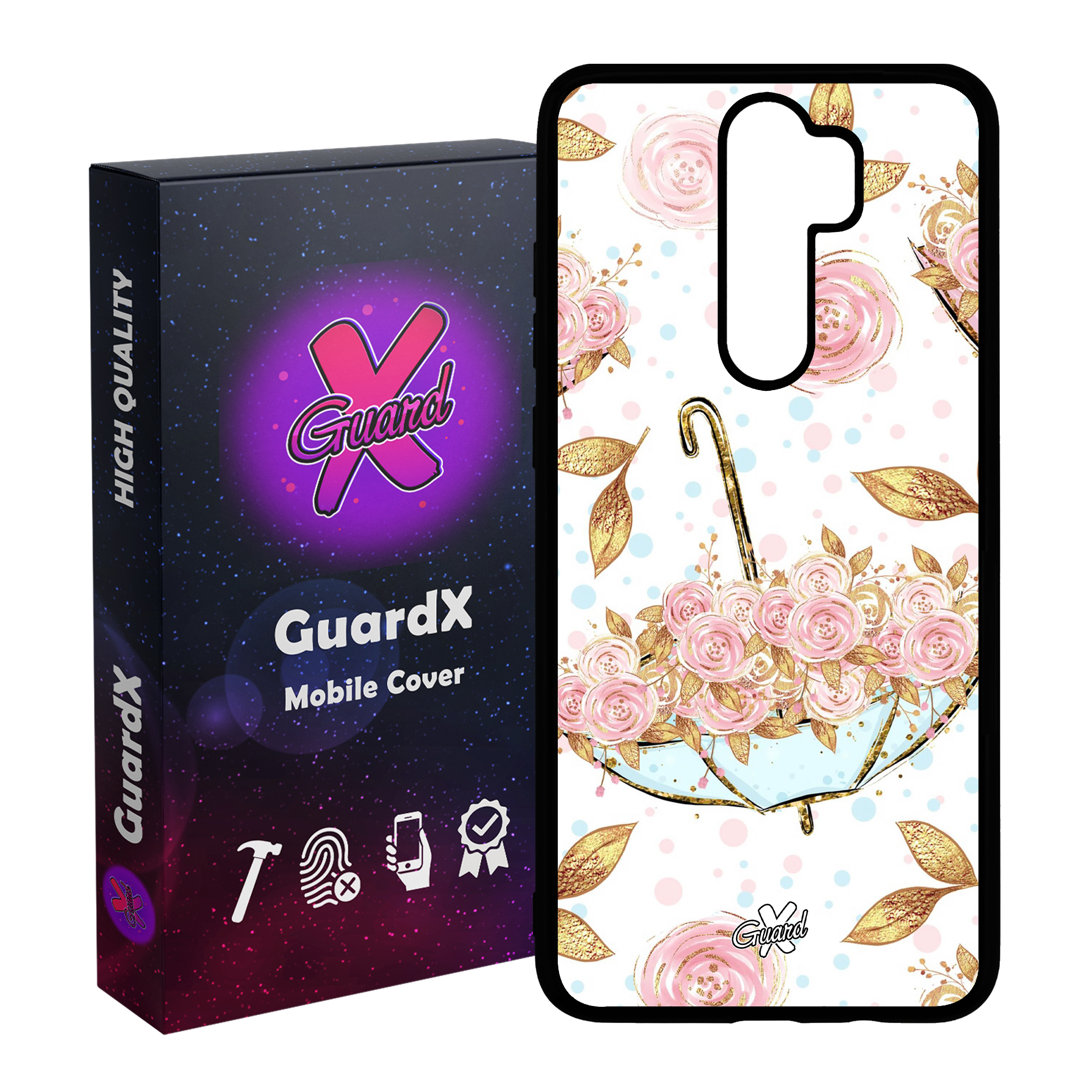 کاور گارد ایکس طرح Flower مدل Glass10107 مناسب برای گوشی موبایل شیائومی Redmi 9 / 9 Prime