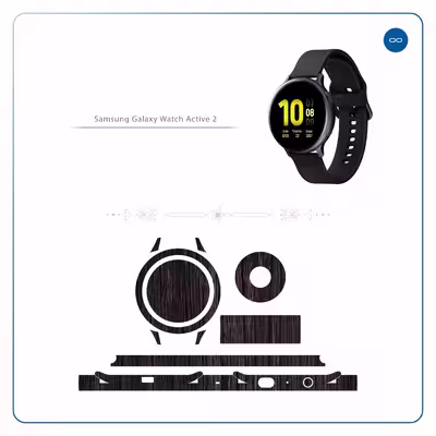 برچسب ماهوت طرح Burned-Wood مناسب برای ساعت هوشمند سامسونگ Galaxy Watch Active 2 44mm