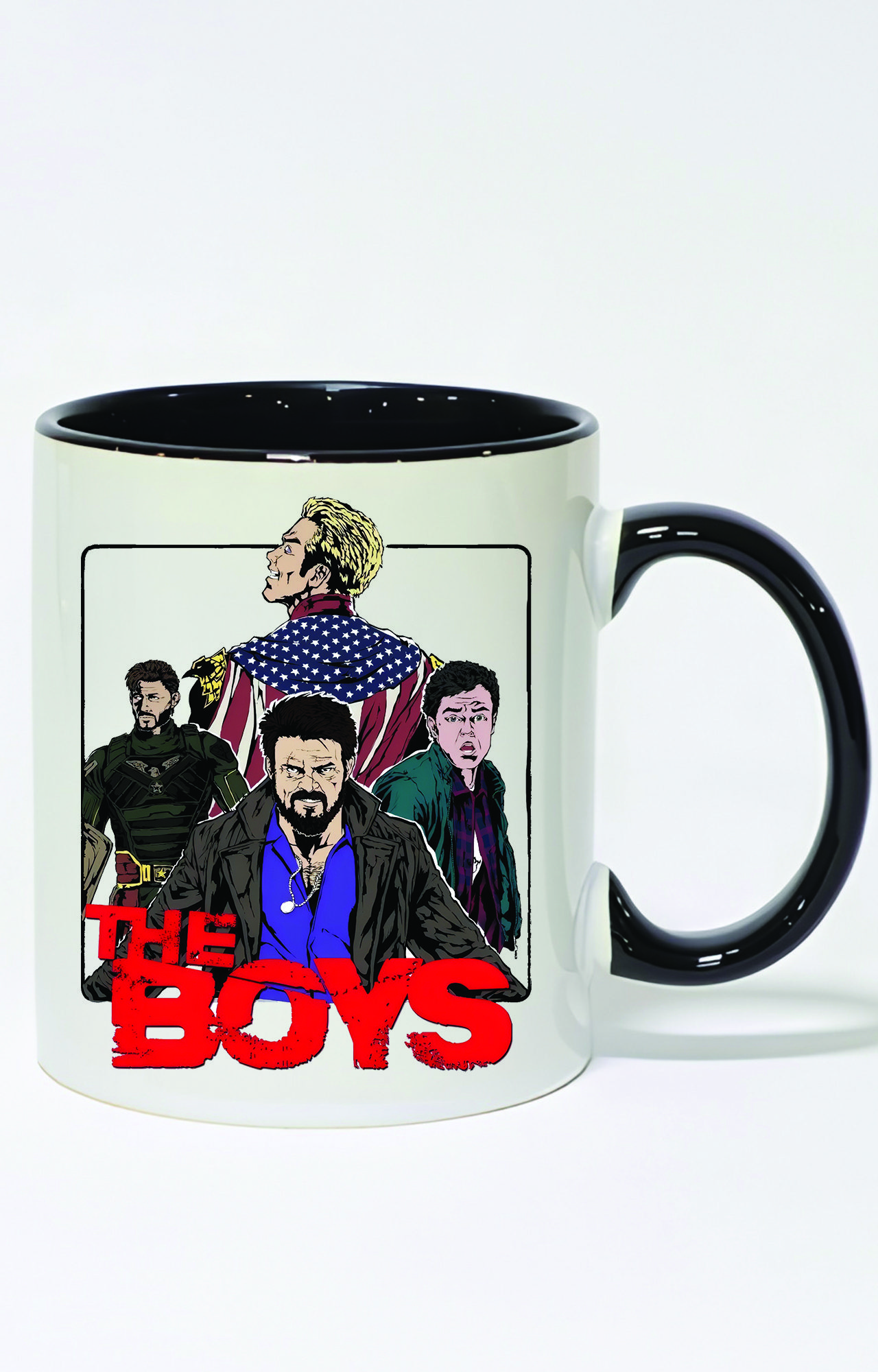 ماگ دسته و داخل رنگی طرح the boys کد 3596