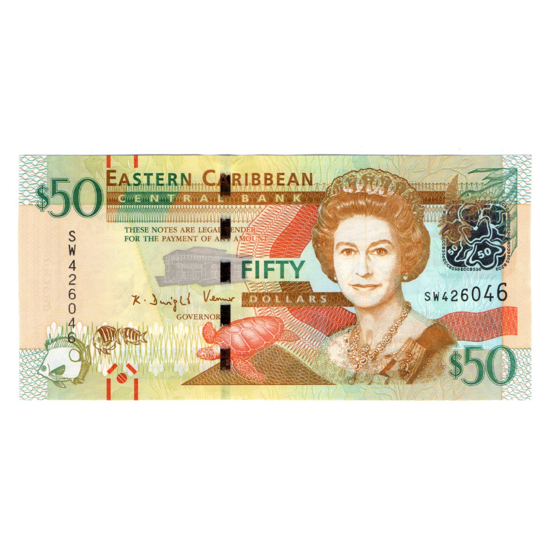 اسکناس تزئینی طرح جزایر کارائیب مدل 50 دلار