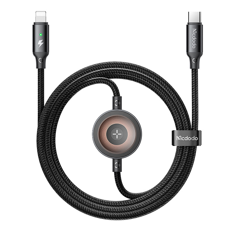 کابل شارژ سریع لایتنینگ به تایپ سی و شارژر اپل واچ 36 وات مک دودو CA-568