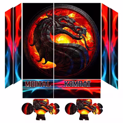 برچسب کنسول بازی مدل mortal kombat کد 140 مجموعه 12 عددی