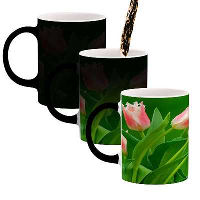 ماگ حرارتی طرح گل مدل mgh12114