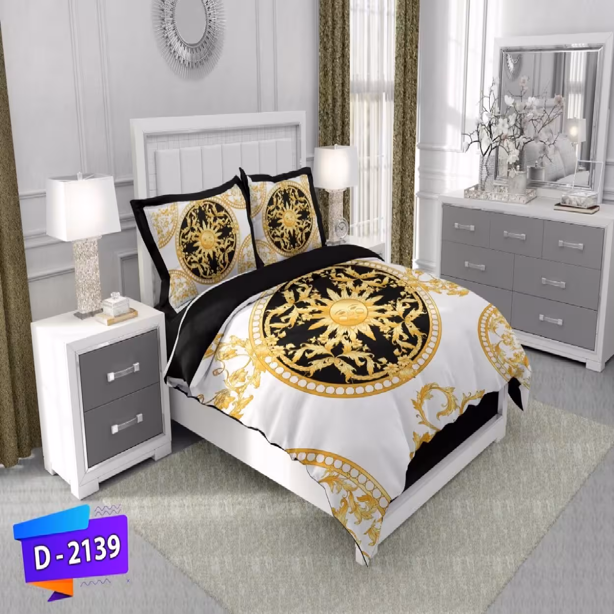 سرویس روتختی لمان کد 2139 دونفره 6 تکه