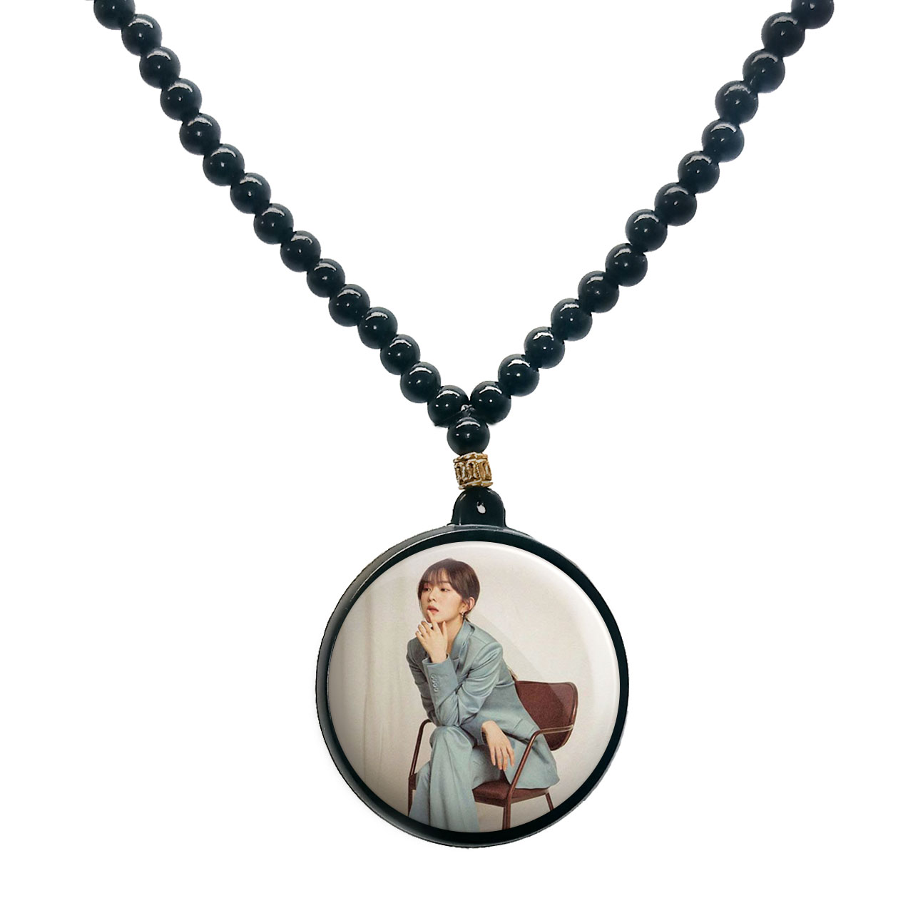 گردنبند پرمانه طرح red velvet کد pmd.12417 مدل دو طرفه