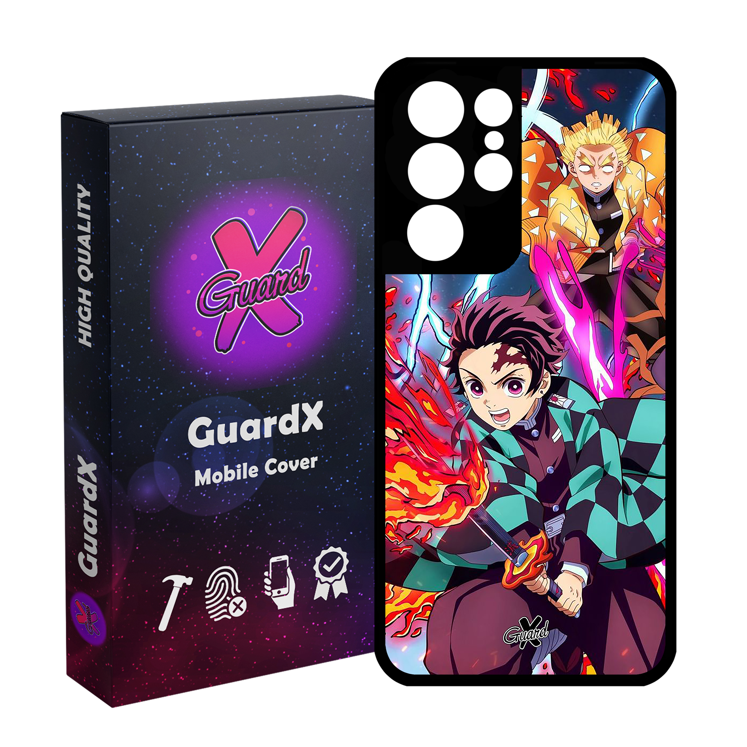 کاور گارد ایکس طرح Demon Slayer Anime مدل Glass10548 مناسب برای گوشی موبایل سامسونگ Galaxy S21 Ultra