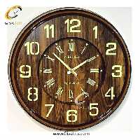 ساعت دیواری اورجینال ولدر PVC قهوه ای| کد رفرنس 634