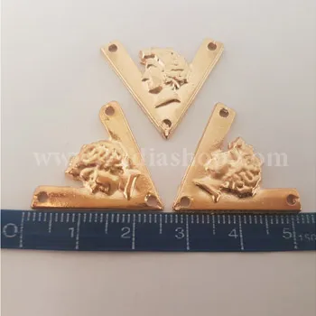 پرچ کناره طرح دار طلایی