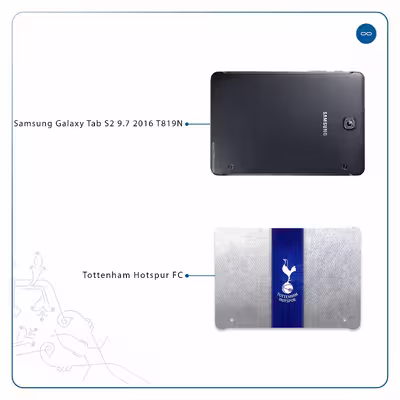 برچسب پوششی ماهوت مدل Tottenham Hotspur FC مناسب برای تبلت سامسونگ Galaxy Tab S2 9.7 2016 T819N