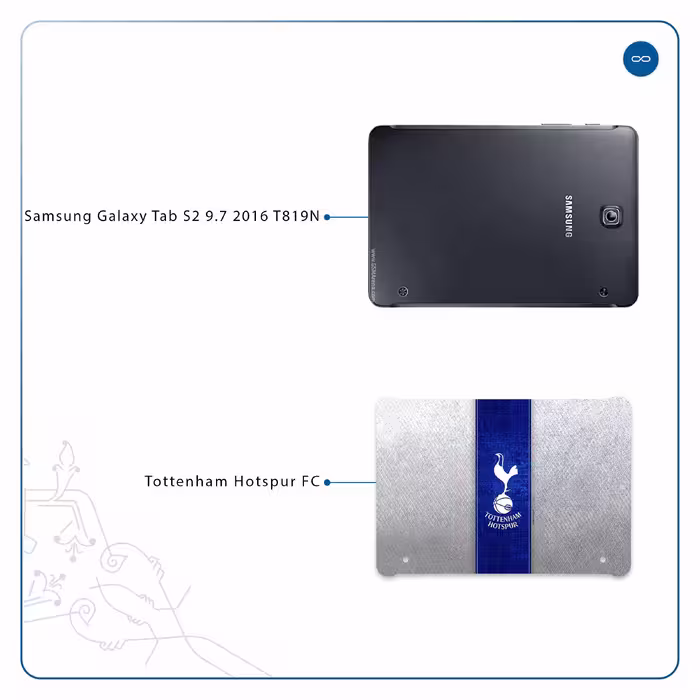 برچسب پوششی ماهوت مدل Tottenham Hotspur FC مناسب برای تبلت سامسونگ Galaxy Tab S2 9.7 2016 T819N