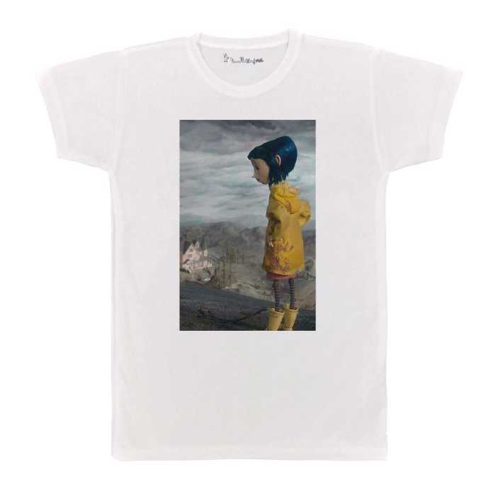 تی شرت بچگانه پرمانه طرح کورالین کد pmt.4793